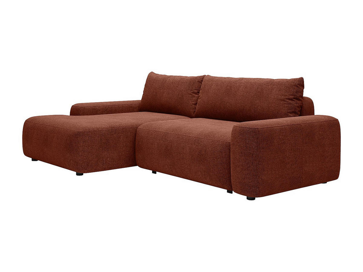 SCHLAFSOFA - 4 Personen - stoff - terracotta Daviso - Terracotta, Textil (264/87/162cm) - Vente-Unique