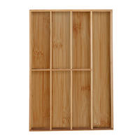 BESTECKKASTEN - Hellbraun, Holz/Holzwerkstoff (30.5/4.5/44.5cm) - Relaxdays