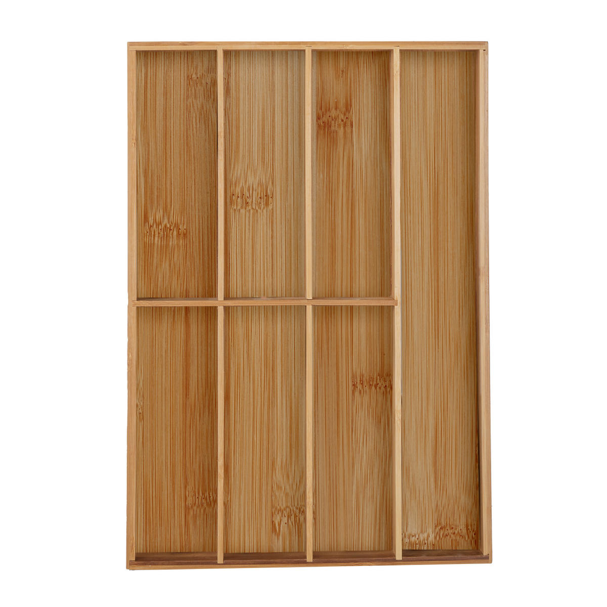 BESTECKKASTEN - Hellbraun, Holz/Holzwerkstoff (30.5/4.5/44.5cm) - Relaxdays