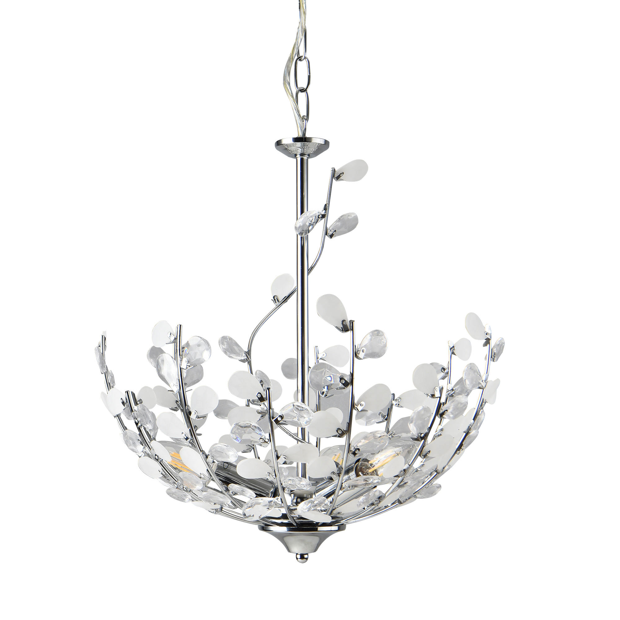 Thumbnail - lux.pro Hängeleuchte, Chrom, Metall, Kunststoff, 37x124x37 cm, Nur In Filialen Erhältlich