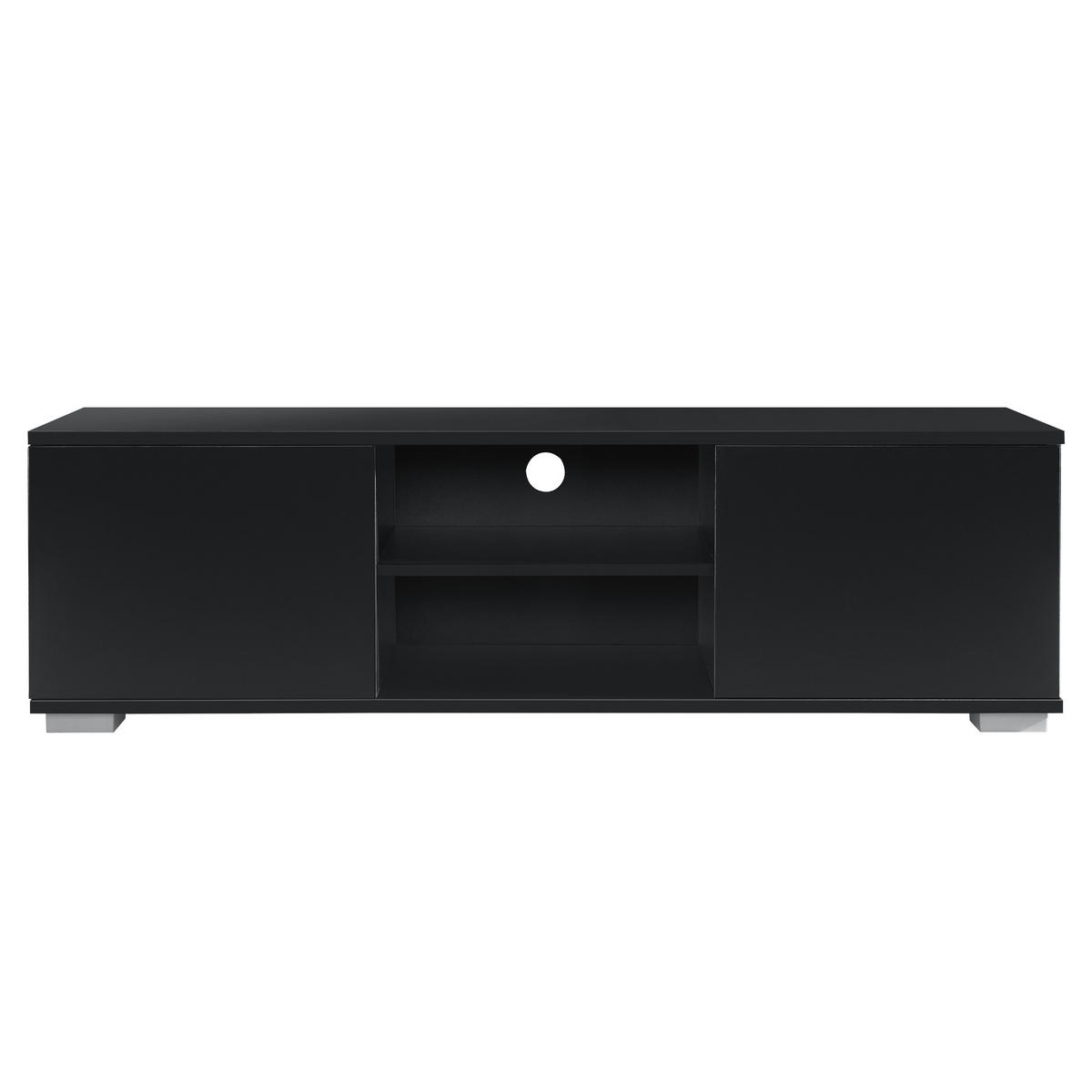 LOWBOARD Werpen - Schwarz, Holzwerkstoff (120/34.5/40cm) - [en.casa]