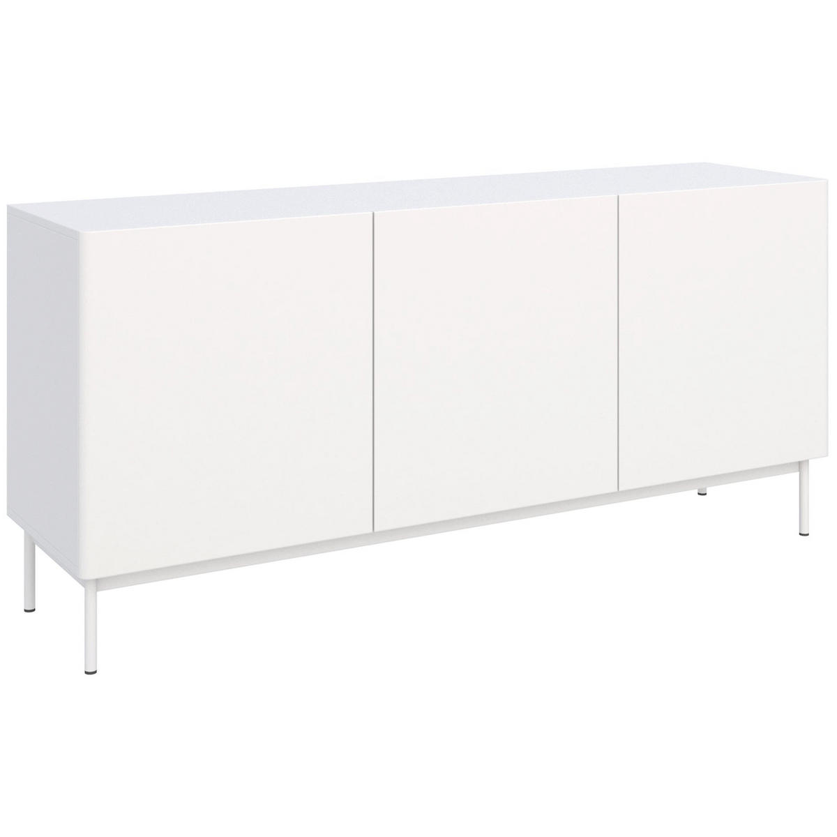 TV-STOLEK Olio vysoký 3-dveřový bílý 160 cm - bílá, kov/kompozitní dřevo (160/72/38.6cm) - Selsey