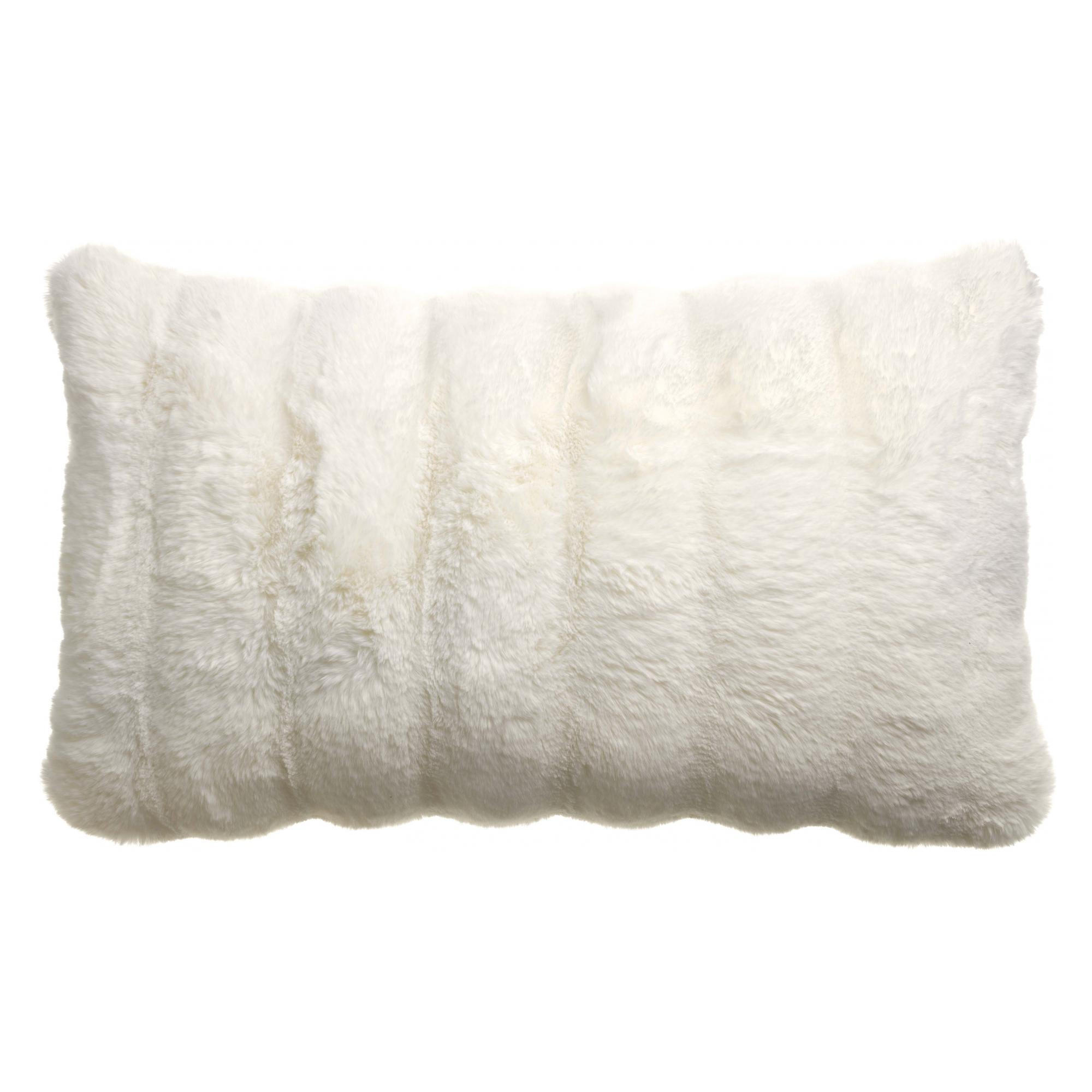 KISSEN Astrid schneeweiß 40 x 65 cm - Weiß, Textil (40/65cm) - Vivaraise