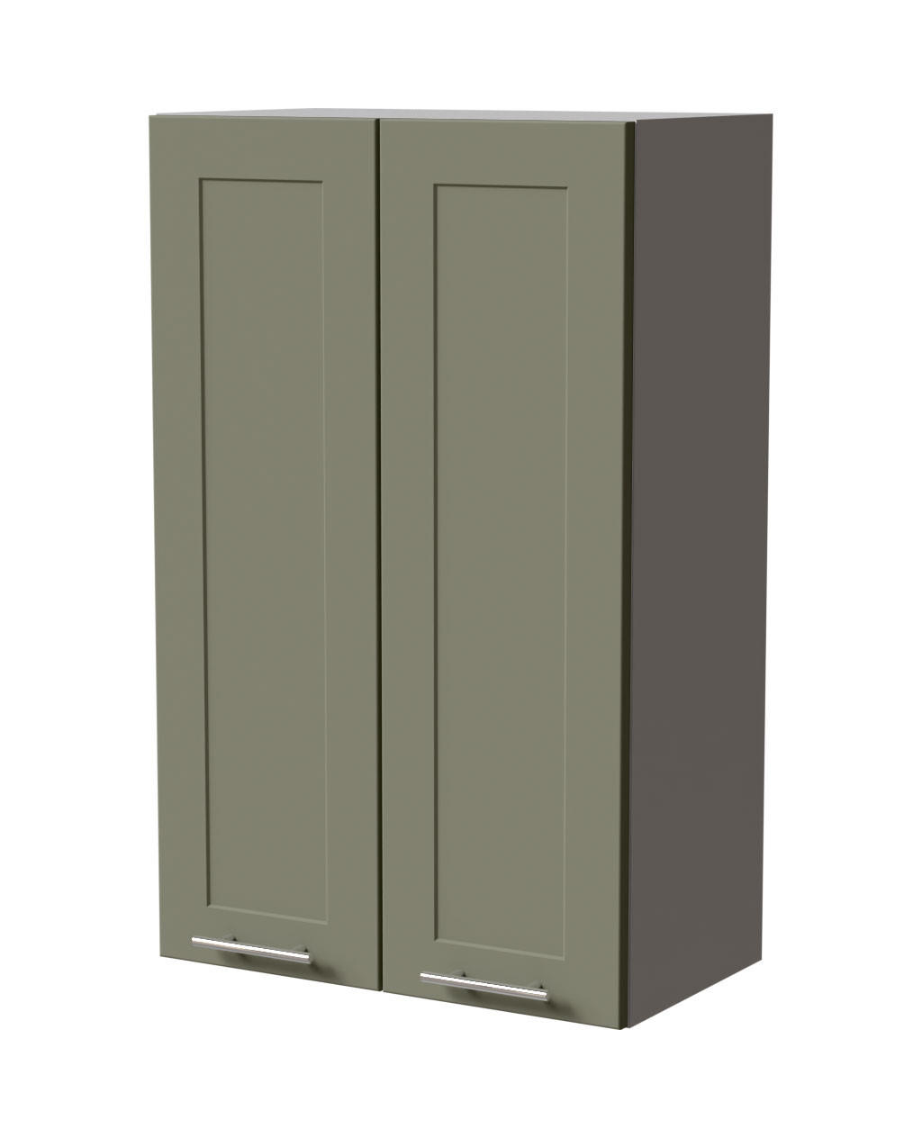 HÄNGESCHRANK Oslo W4/60 Grau / Reed Green Matt 60 / 32,5 / 96cm - Grau/Grün, Holz/Holzwerkstoff (60/96/32.5cm) - Feldmann-Wohnen