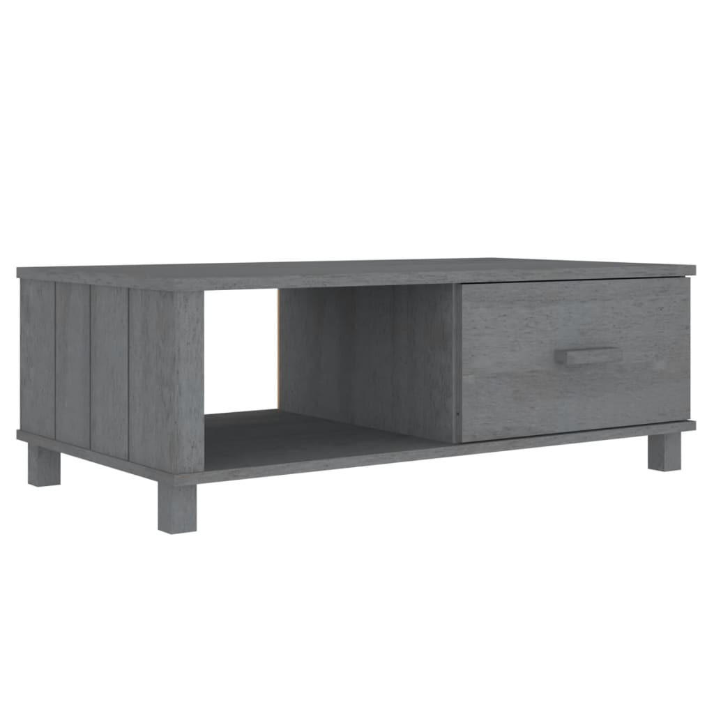 COUCHTISCH HAMAR Dunkelgrau 100x55x35 cm Massivholz Kiefer - Grau, Holz (100/55/35cm) - furnicato