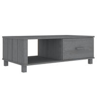 COUCHTISCH HAMAR Dunkelgrau 100x55x35 cm Massivholz Kiefer - Grau, Holz (100/55/35cm) - furnicato