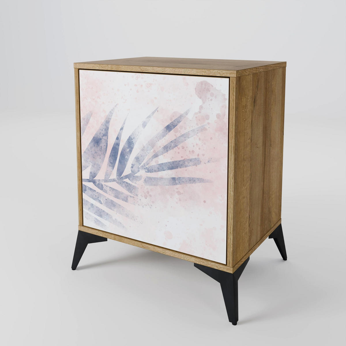 SIDEBOARD TIMELESS FLOAT, Eichefarben, 57,5x42x77,5 cm, Schräge Buchenholzfüße - Eichefarben/Buchefarben, Holzwerkstoff/Buchenholz (57.5/77.5/42cm) - SpaceRebels