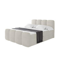 BOXBETT mit Matratze H3 - NINA-Z - 160x200 cm Creme - Perlmutt, Holzwerkstoff (160/200cm) - ALTDECOR