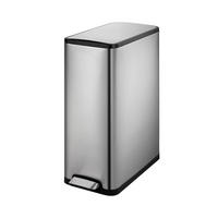 MÜLLEIMER 40 Liter 66,1x27,6x53,3 cm 2 Inneneimer Silber - Silberfarben, Metall (27.6/66.1/53.3cm) - PROREGAL