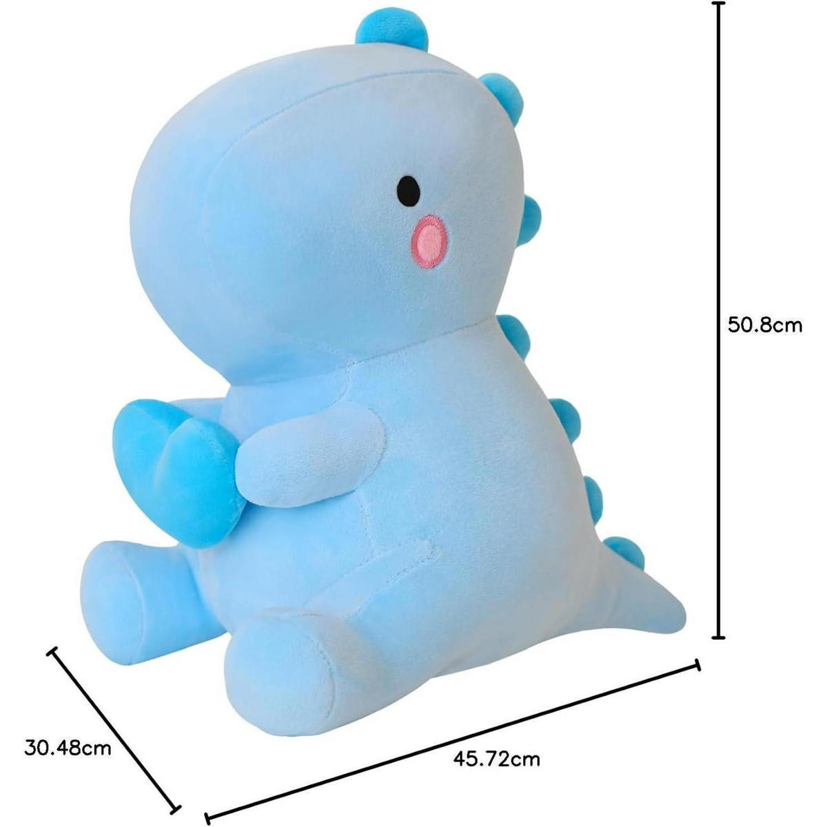 PLÜSCHTIER Dinosaurier mit Herz 50 cm - Blau, Textil (30.5/45.7cm)