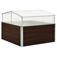 GEWÄCHSHAUS Braun 100 x 100 x 85 cm - Braun, Metall (100/85/100cm)