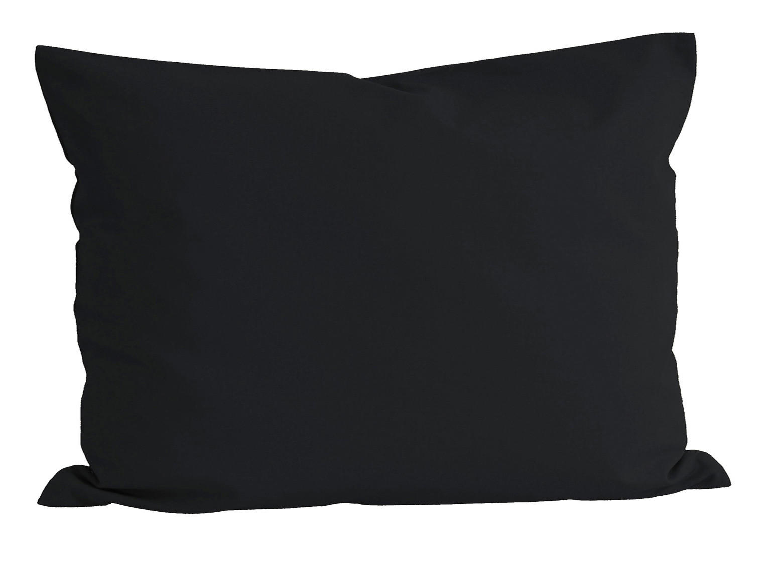 KISSENBEZUG Basic 100% Baumwolle schwarz 60/40 cm - Schwarz, Textil (40/60cm) - beties Heimtextil