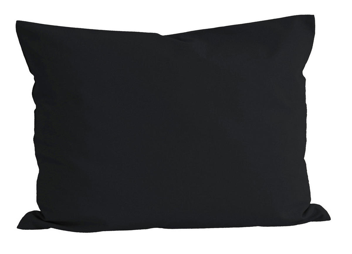 KISSENBEZUG Basic 100% Baumwolle schwarz 60/40 cm - Schwarz, Textil (40/60cm) - beties Heimtextil