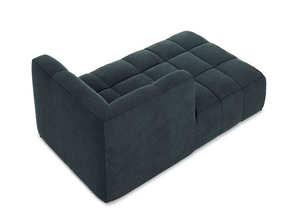 ECKSOFA Links Samt Stoff Schwarz - Schwarz, Holzwerkstoff/Kunststoff (240/90cm) - Makamii