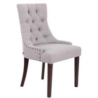 WOHNZIMMERSTUHL Stoff grau - Grau, Holz/Textil (55/92/58cm) - CLP