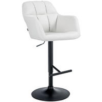 BARHOCKER Natoma Kunstleder 97-118x57x59 cm weiß - Weiß, Leder (57/97/59cm) - furnicato