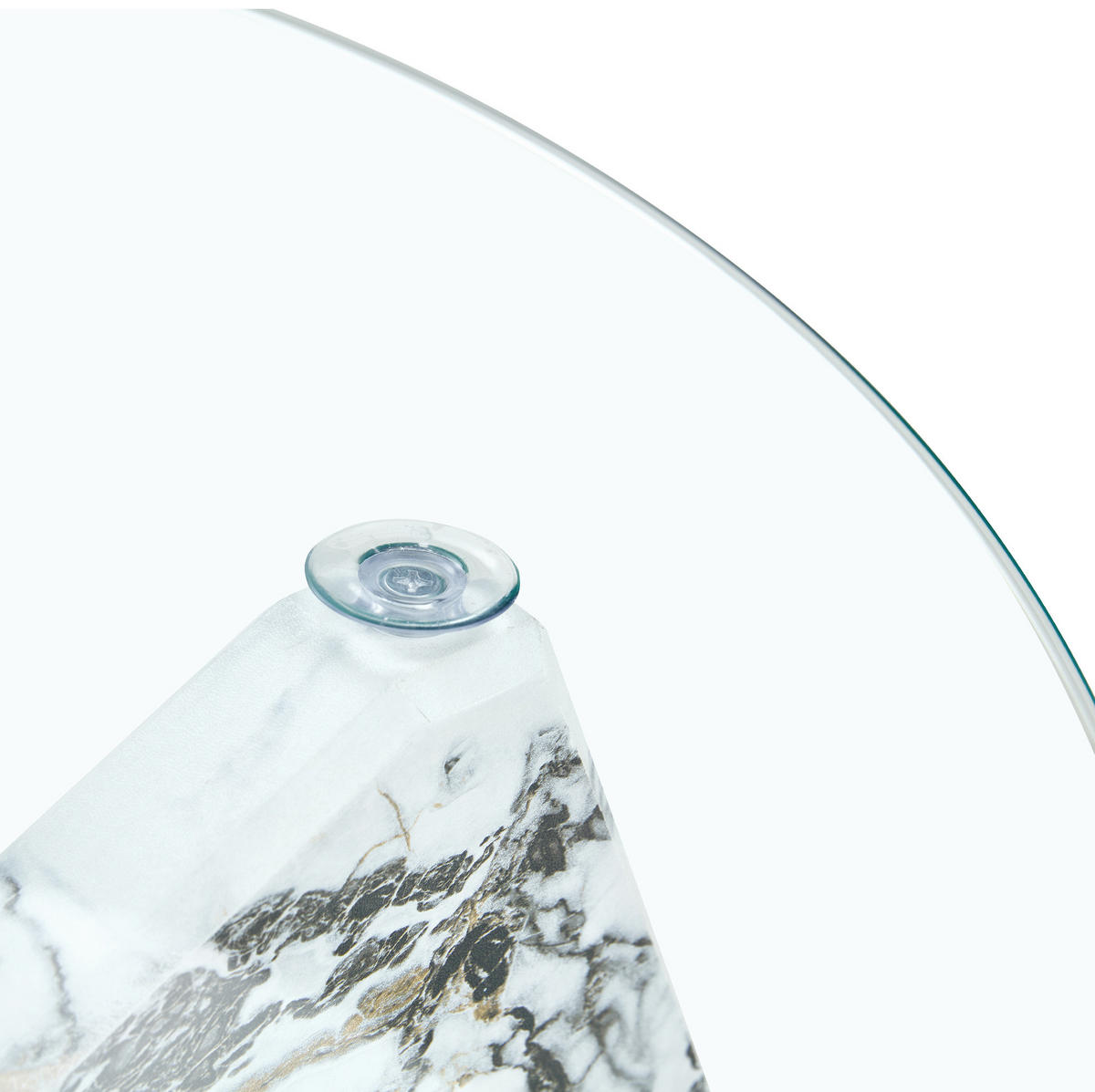 COUCHTISCH 79/45 cm Transparent/Weiß aus MDF und Glas mit Kreuzgestell - Klar, Holzwerkstoff (79/79/45cm) - OKMYHOME