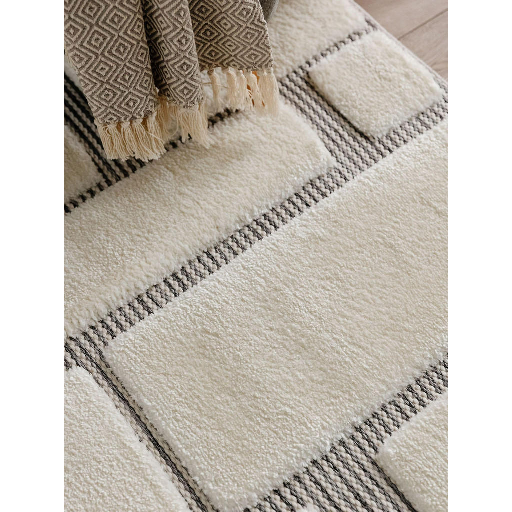 Thumbnail - benuta Teppich, Creme, Kunststoff, Rechteckig, 160x230 cm, pflegeleicht, Teppiche & Böden, Teppiche, Moderne Teppiche