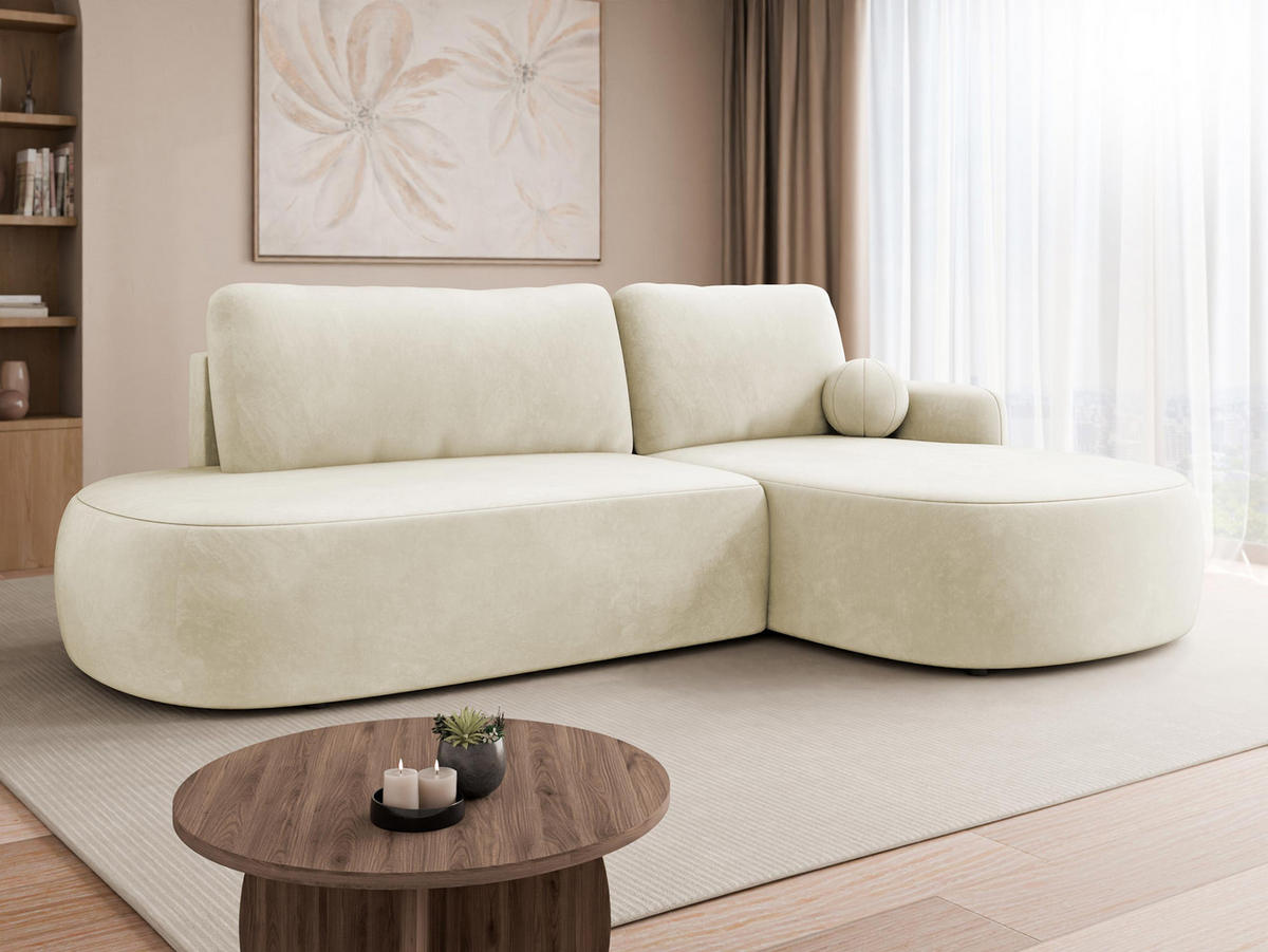 ECKSOFA Loridu O, Seite: Rechts - Schwarz/Mokka, Holz/Kunststoff (274/174cm) - MIRJAN24