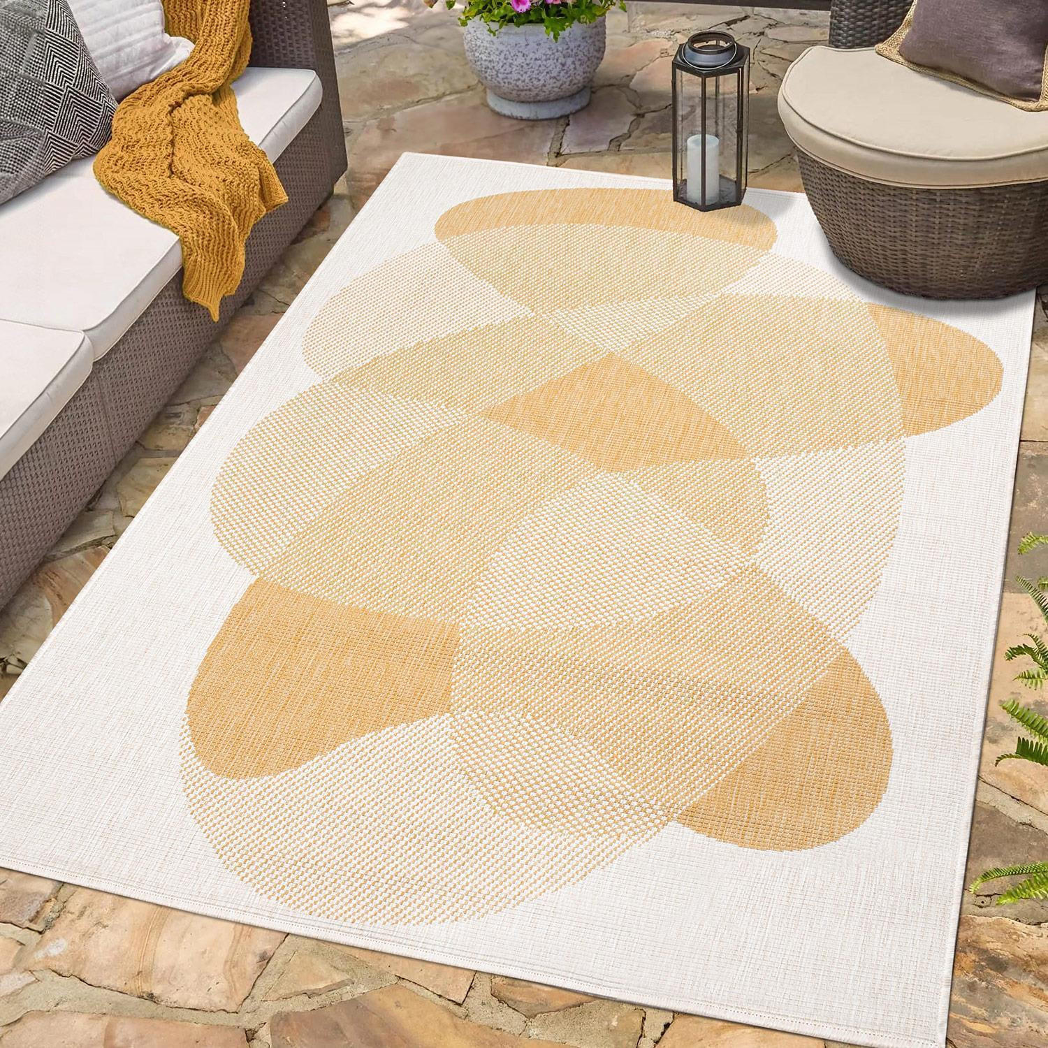 OUTDOOR-TEPPICH DuoRug 5835 Ockergelb 200x290 cm - Gelb, Textil (200/290cm) - carpet city