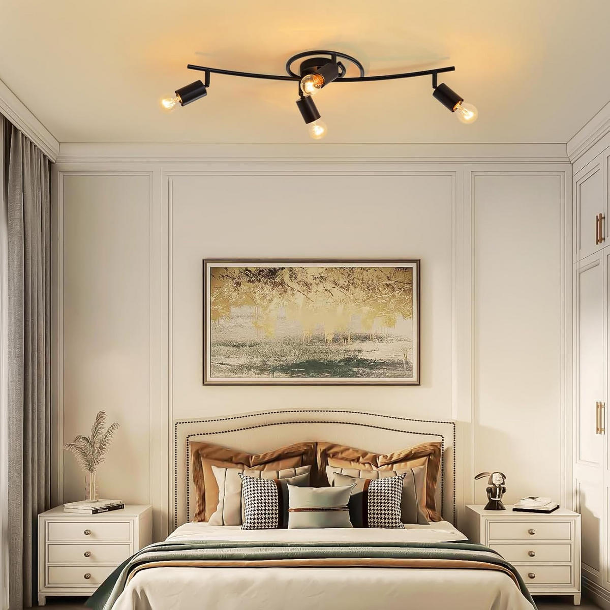 DECKENSTRAHLER Funkelda 10/20/67 cm - Schwarz, Metall (67/10/20cm) - ZMH