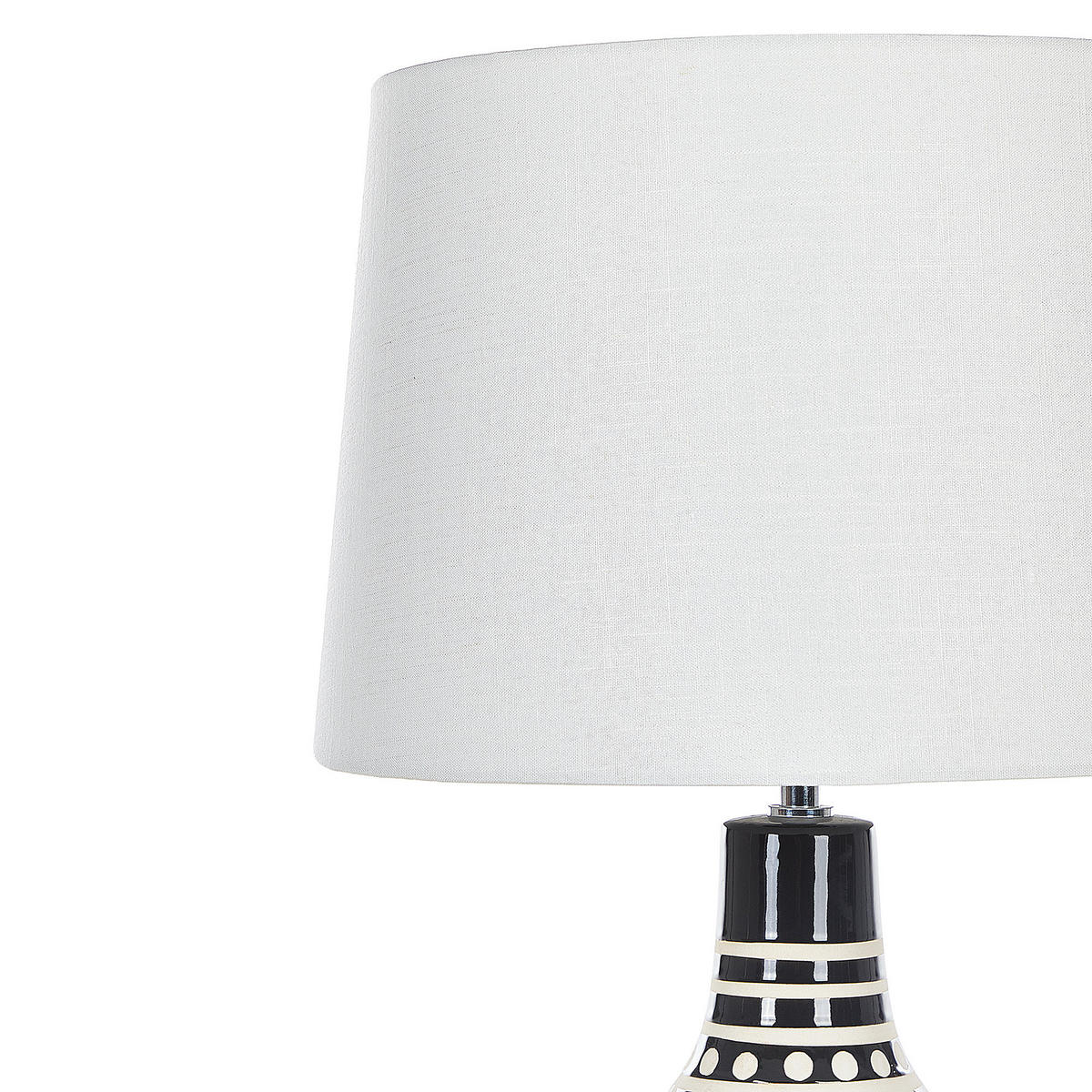 TISCHLAMPE Shebelle 38/38/68 cm - Schwarz, Keramik (38/38/68cm) - Beliani
