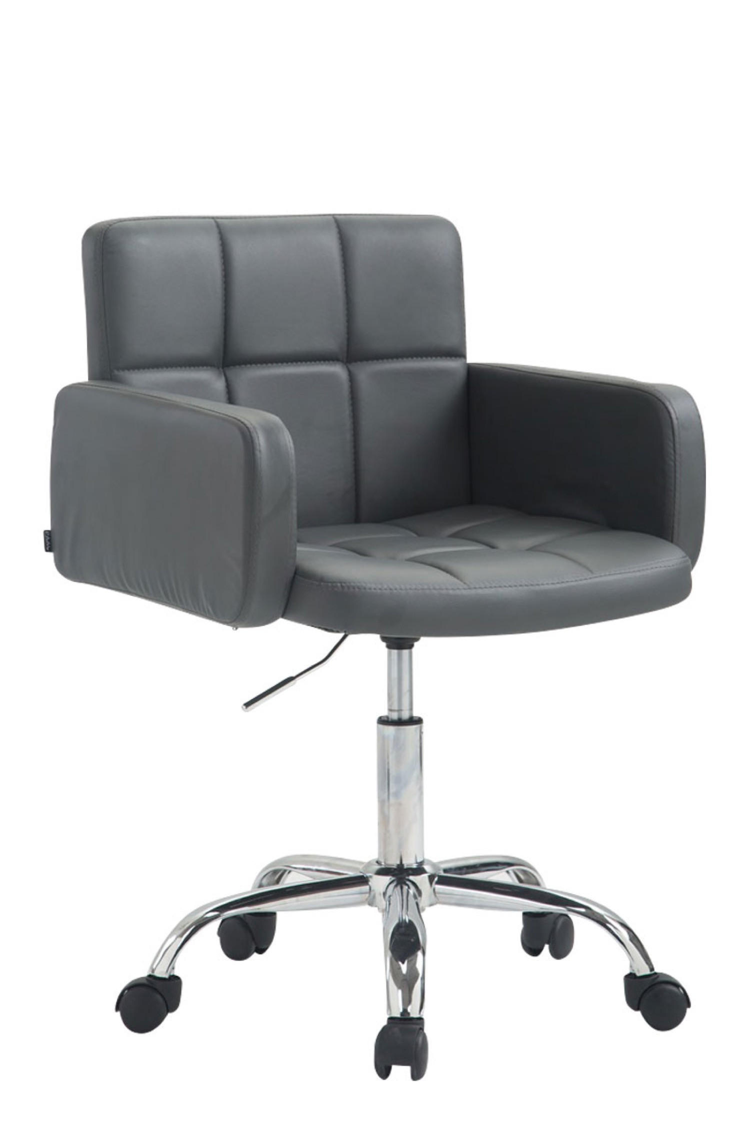 ARBEITSHOCKER Lausanne Kunstleder grau - Grau, Metall (60/89/52cm) - TPFLiving