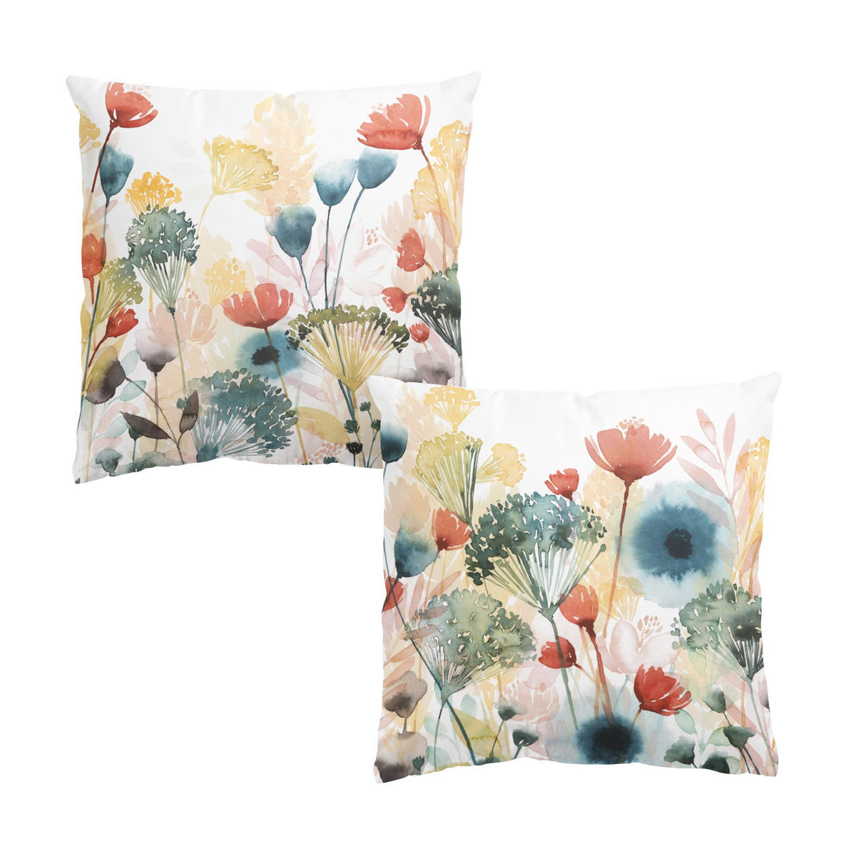 DEKOKISSEN 2er-Set Wildblumen im Sommer Set I 40/40 cm - Multicolor, Textil (40/40cm) - Bilderwelten