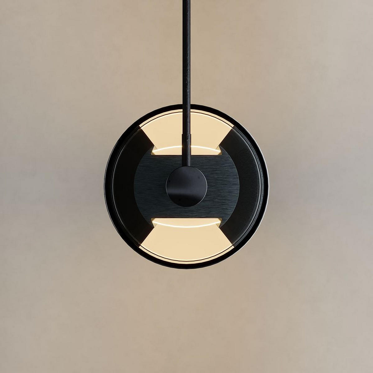 LED-HÄNGELAMPE Ranya Schwarz/Klar 160cm - Klar/Schwarz, Glas (160/7/7cm) - s.luce