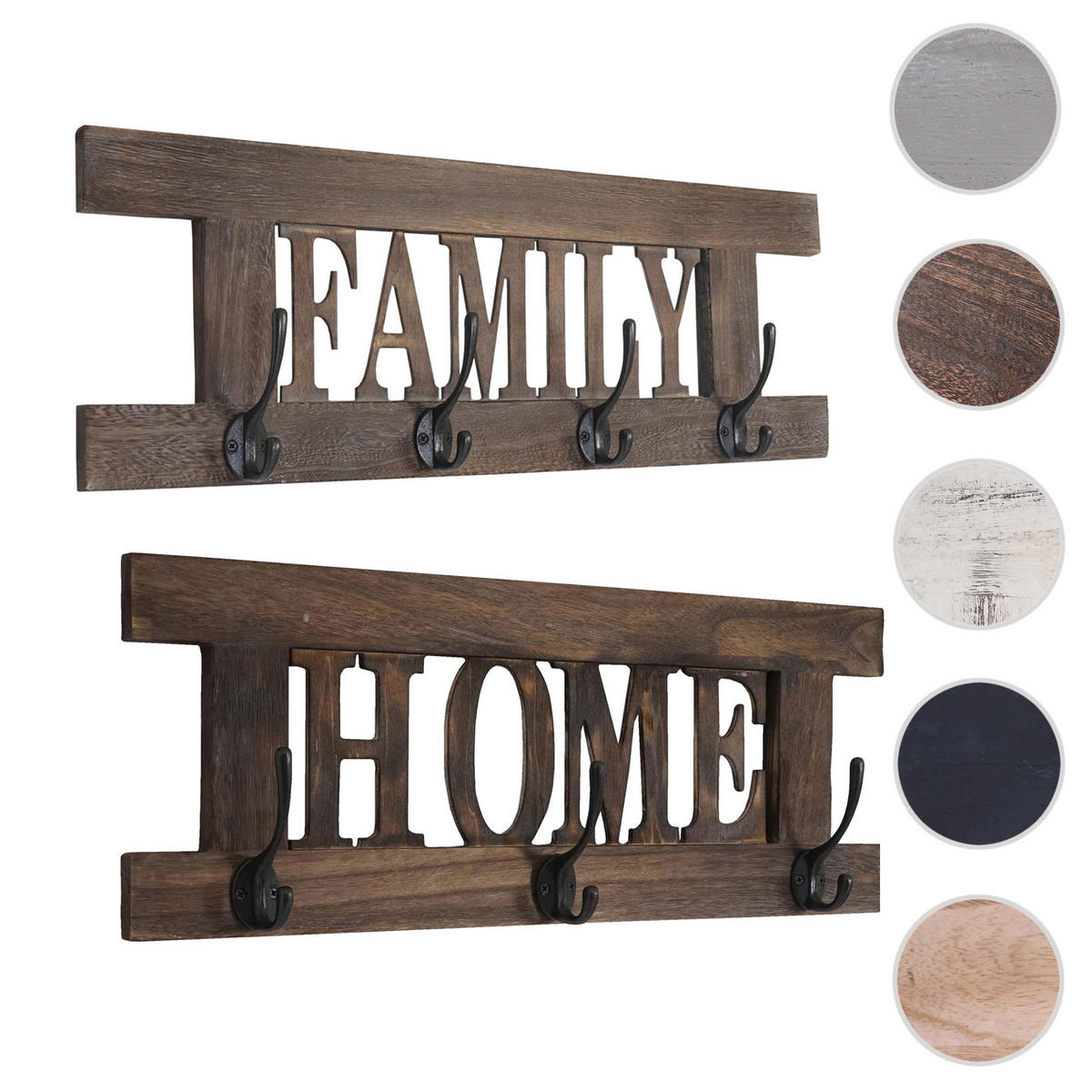 WANDGARDEROBE SHABBY Braun - Braun, Holz (60/21/7cm) - Jamb