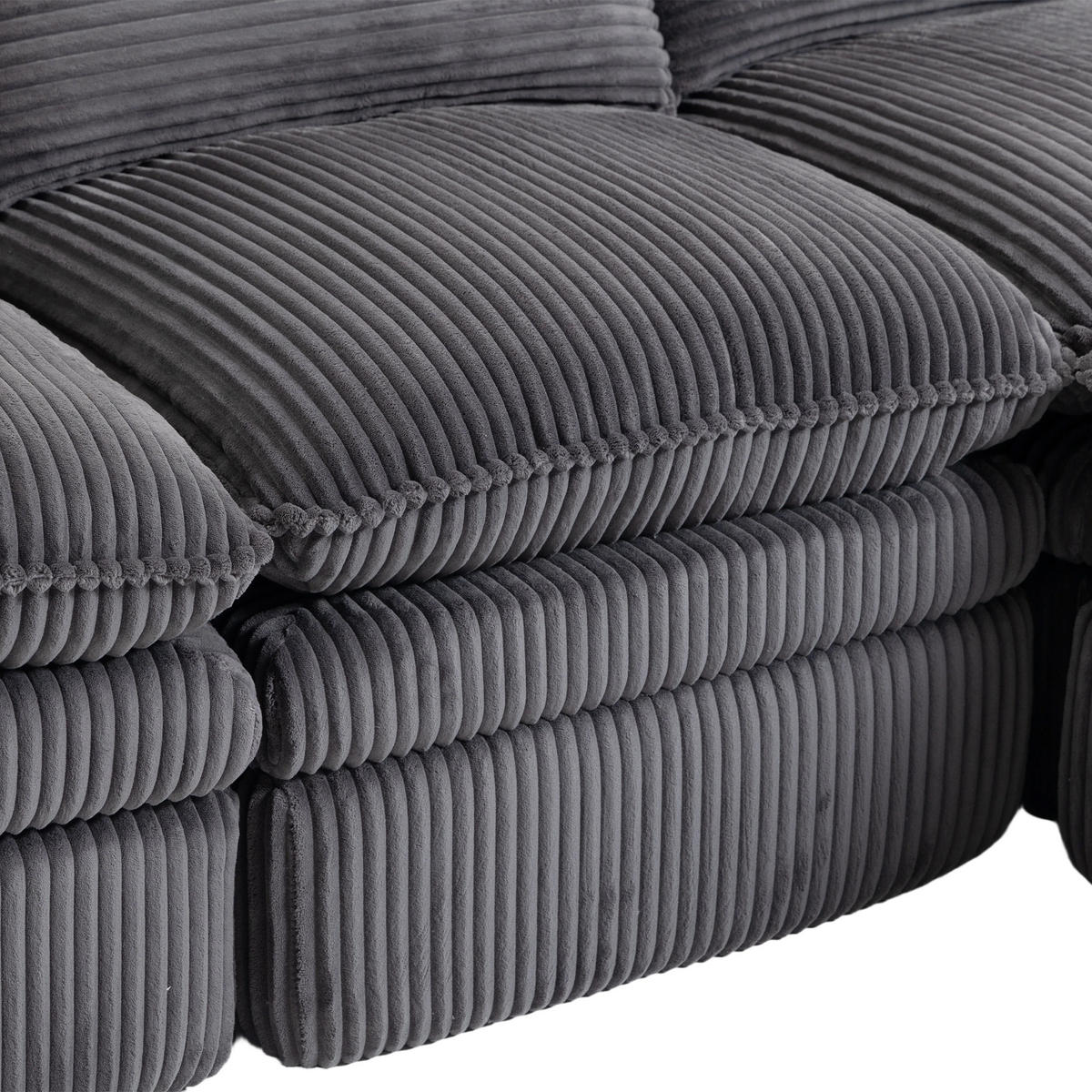 2-SITZER-SOFA DE-33774 Federkern mit Seitentaschen Dunkelgrau - Dunkelgrau, Metall (191/85/94cm) - ComfortXL