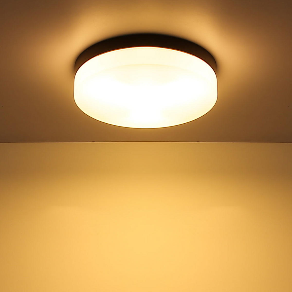 LED DECKENLEUCHTE Alu Glas Schwarz - Schwarz, Glas (30/30/6.5cm) - Globo Lighting