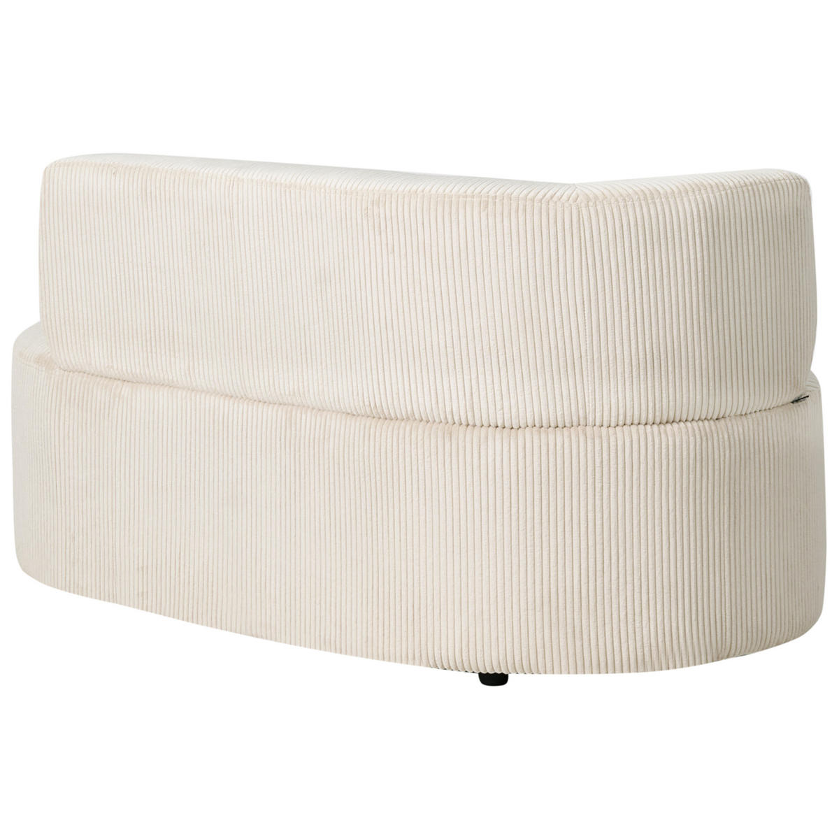 CHAISELONGUE-LINKSSEITIGE Cord Hellbeige Vanvey - Beige/Schwarz, Textil (147/73/78cm) - Beliani