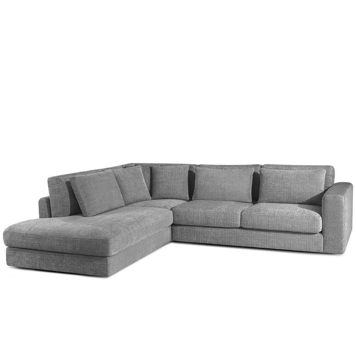 ECKSOFA links VERUS - Dunkelgrau, Holz/Holzwerkstoff (297/248cm) - KONSIMO®