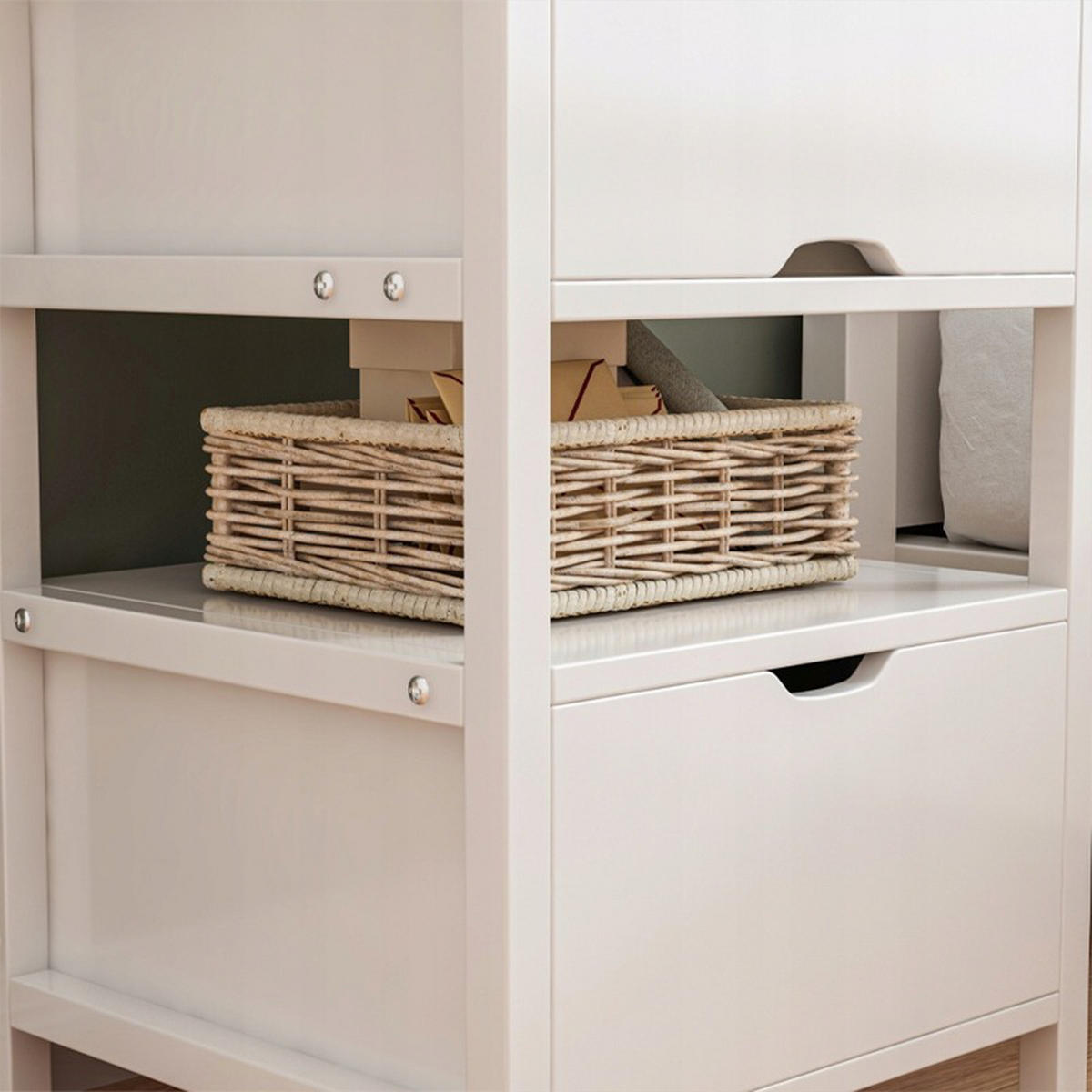 NACHTTISCH, weiß 45/38/55 cm - Weiß, Holzwerkstoff (45/55/38cm)