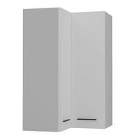 ECKHÄNGESCHRANK Bonn W14/60 grau / weiß matt 60 / 60 / 96cm - Weiß/Grau, Holz/Holzwerkstoff (60/96/60cm) - Feldmann-Wohnen