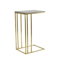 BEISTELLTISCH Roshan Braun 41/31/71 cm - Goldfarben, Stein (41/31/71cm) - Light & Living