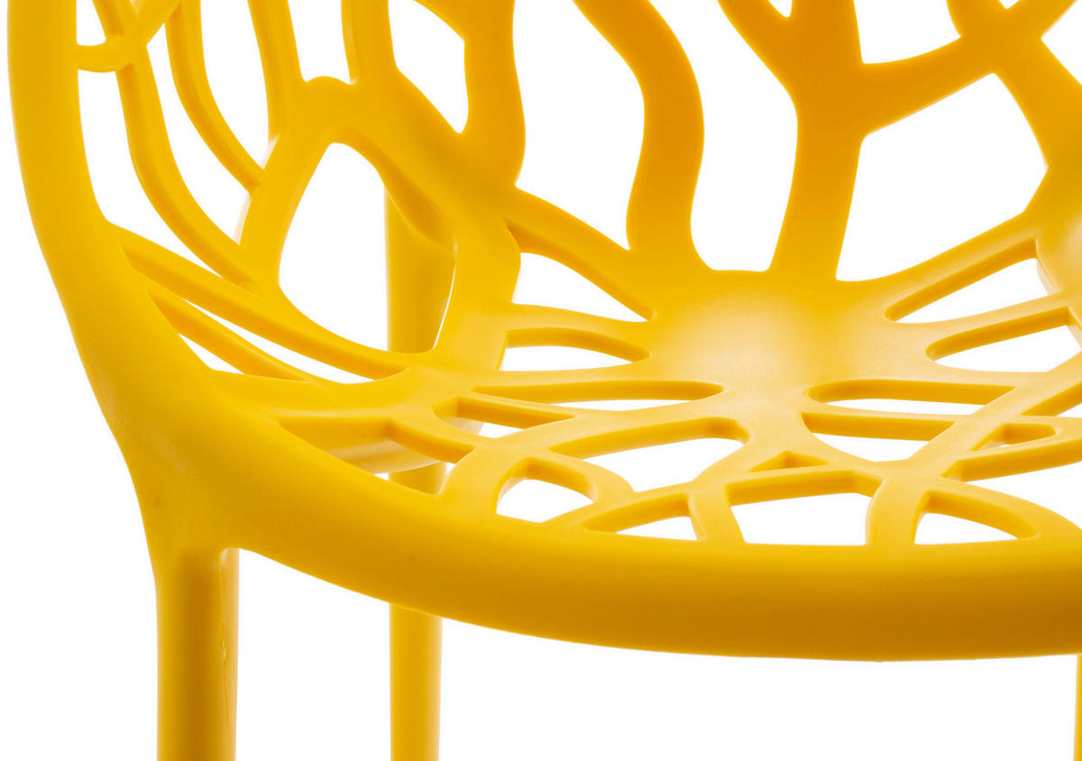 GARTENSTUHL Kunststoff gelb - Gelb, Kunststoff (59/80/60cm) - CLP