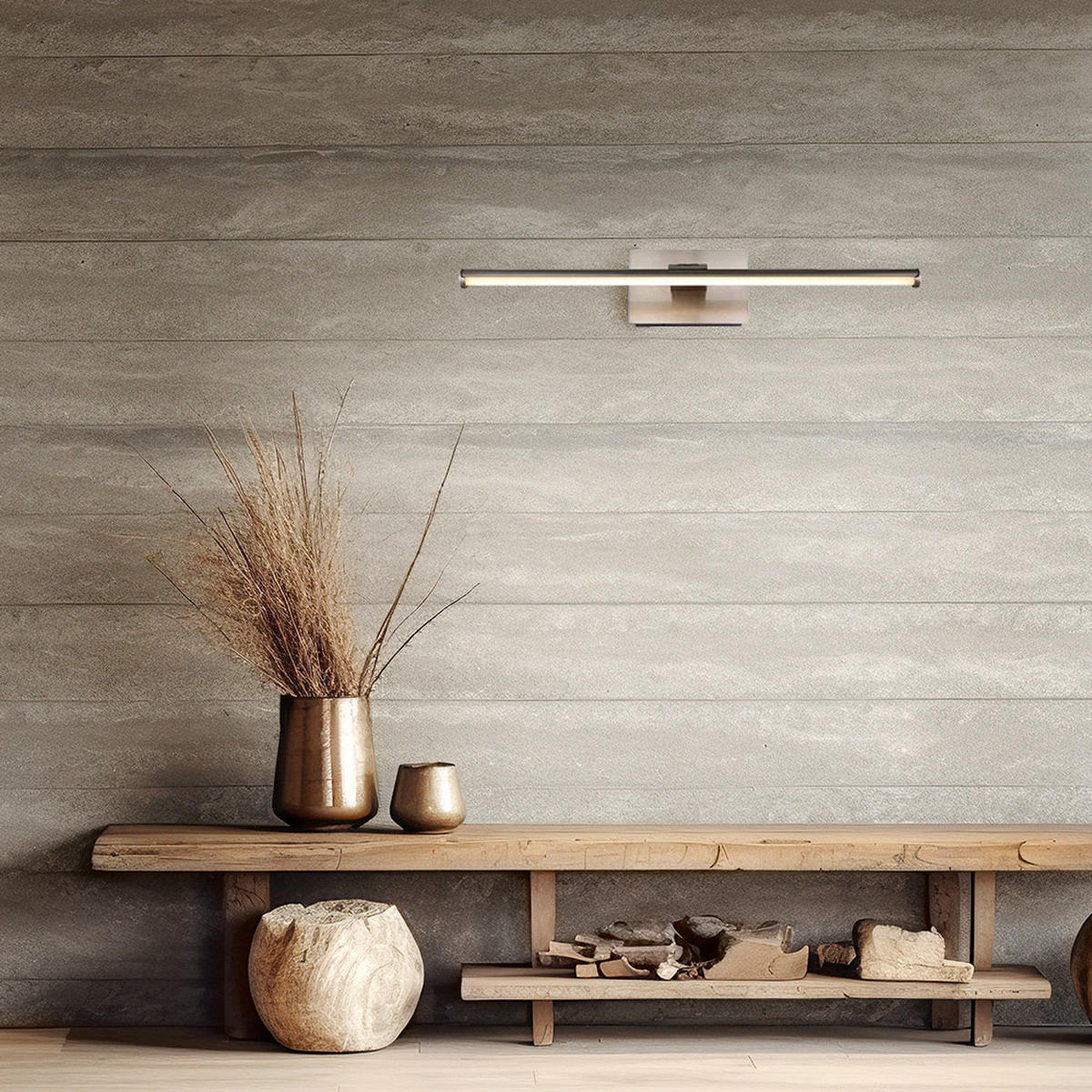 LED WANDLEUCHTE JAIME I Silber Nickel - Silberfarben, Metall (12/7.5/40cm) - Globo Lighting