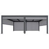 ALU PERGOLA MIT SEITENWAND Anthrazit - Anthrazit, Metall (590/224/306cm) - MCW