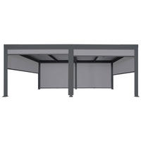 ALU PERGOLA MIT SEITENWAND Anthrazit - Anthrazit, Metall (590/224/306cm) - MCW