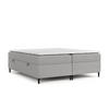 BOXBETT Theo 140/200 cm Graubeige im Megan Stoff - Schwarz/Grau, Holz/Holzwerkstoff (140/200cm) - AltaBeds