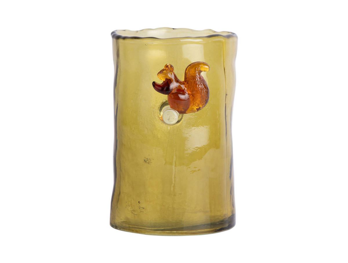 VASE Squirrel On Branch Large - Grün - 27 cm - Grün, Glas (9.5/27cm) - Present Time