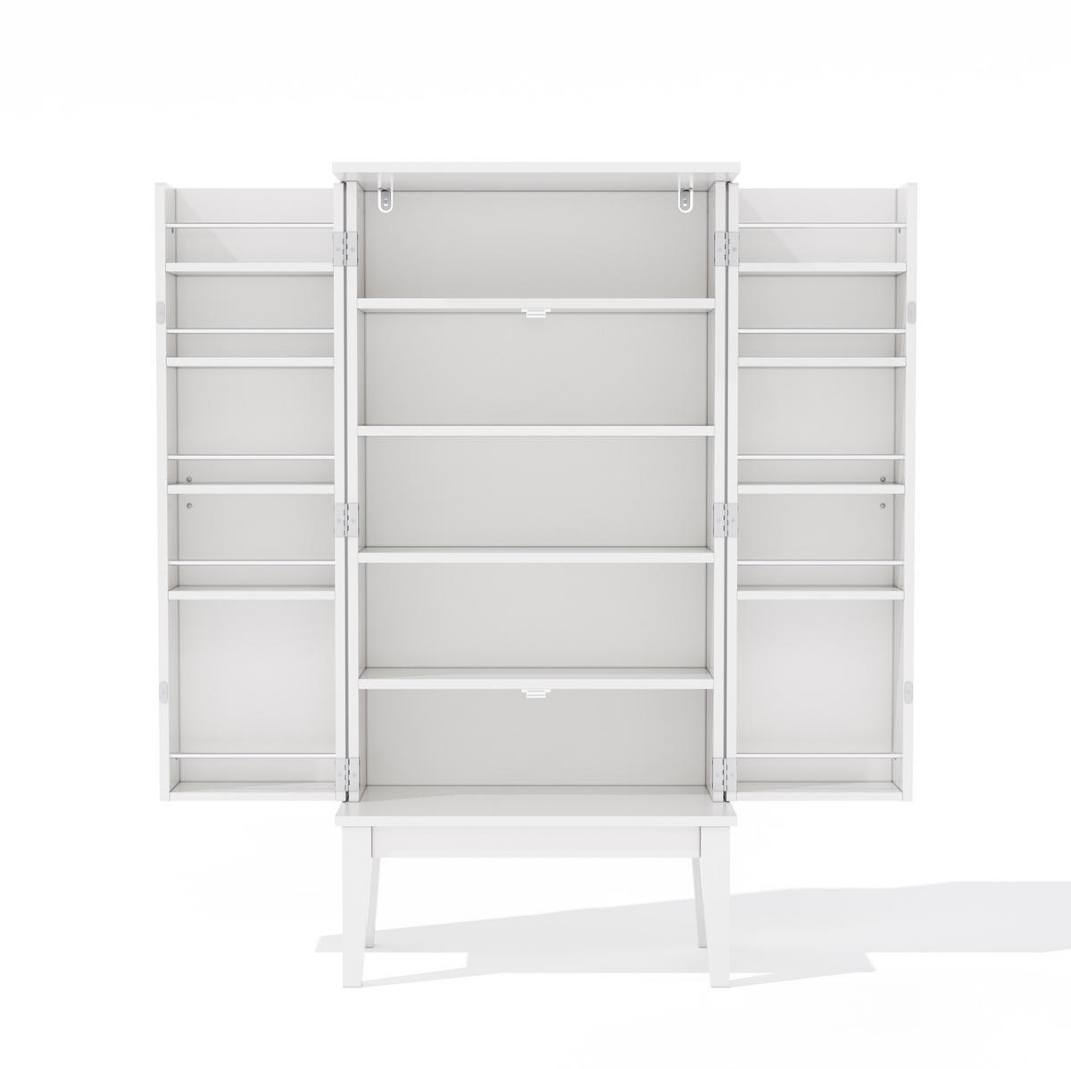 BUFFET 120/30/59 cm Weiß aus MDF mit 2 Türen - Weiß, Holzwerkstoff (59/120/30cm) - OKWISH