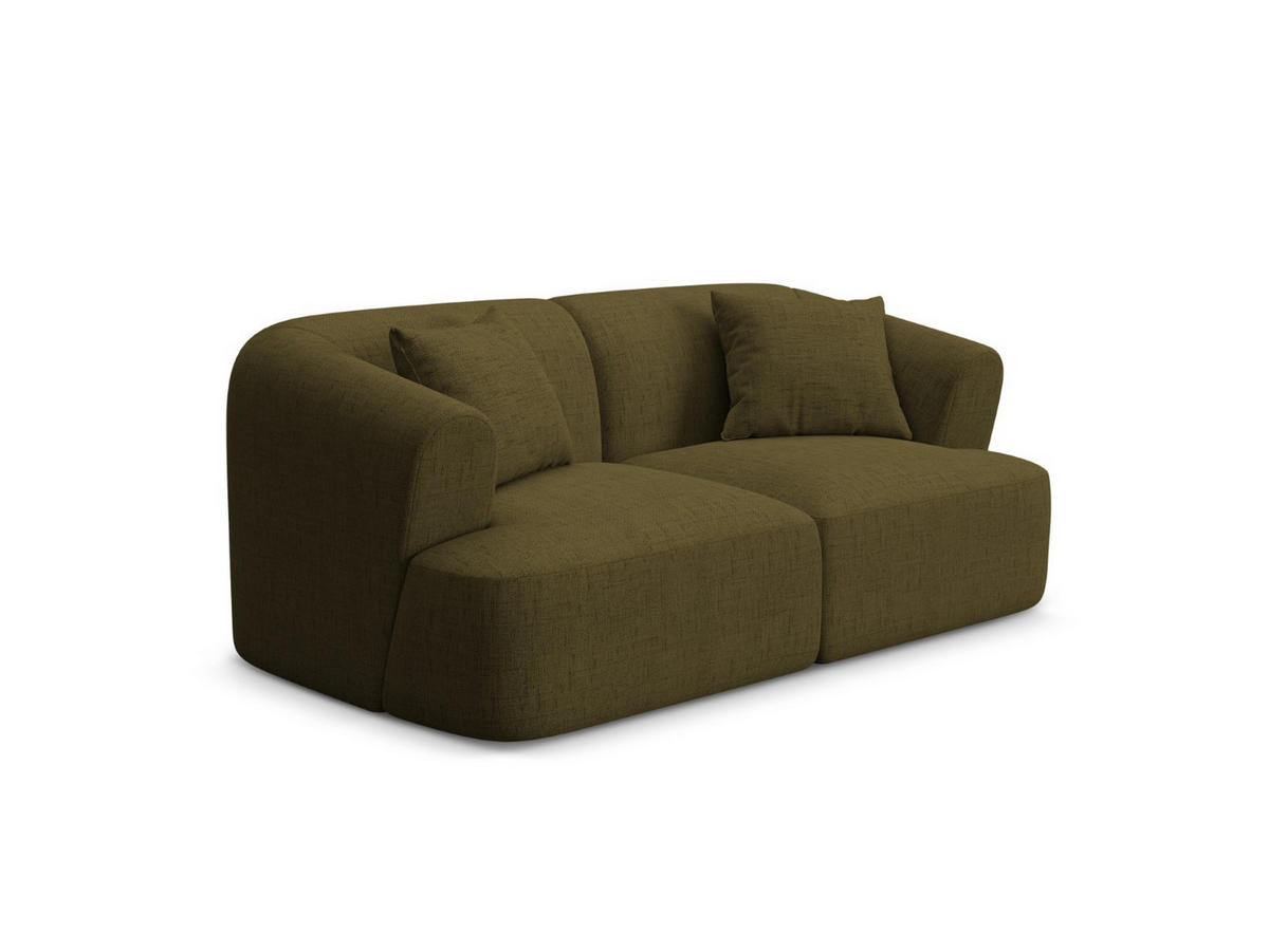 MODULARES-SOFA Campi aus strukturiertem Stoff grün 2 Sitzplätze - Grün, Textil (90/70/180cm) - Cosmopolitan Design