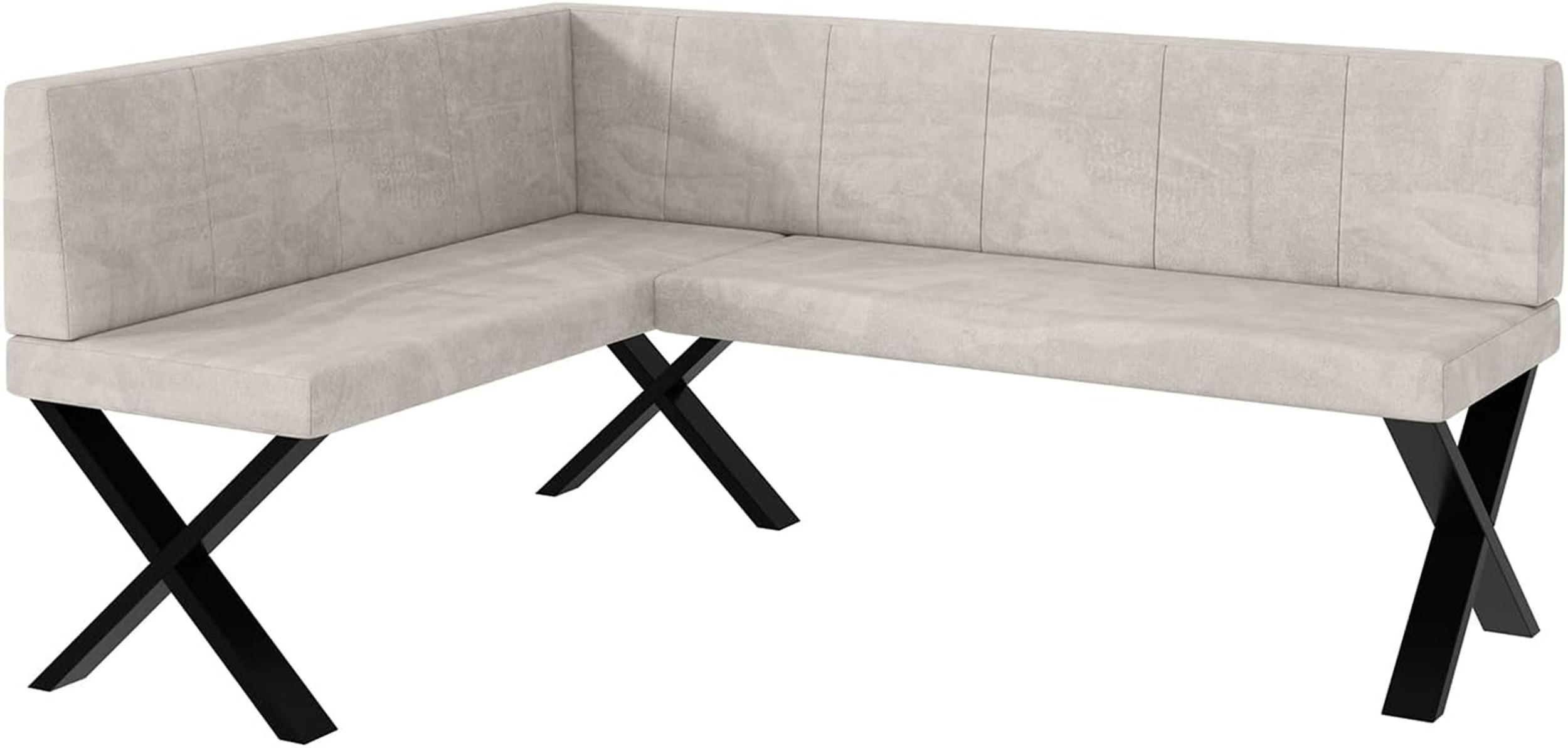 ECKBANK PETER_X - Beige, Textil (128/168cm) - Meblini