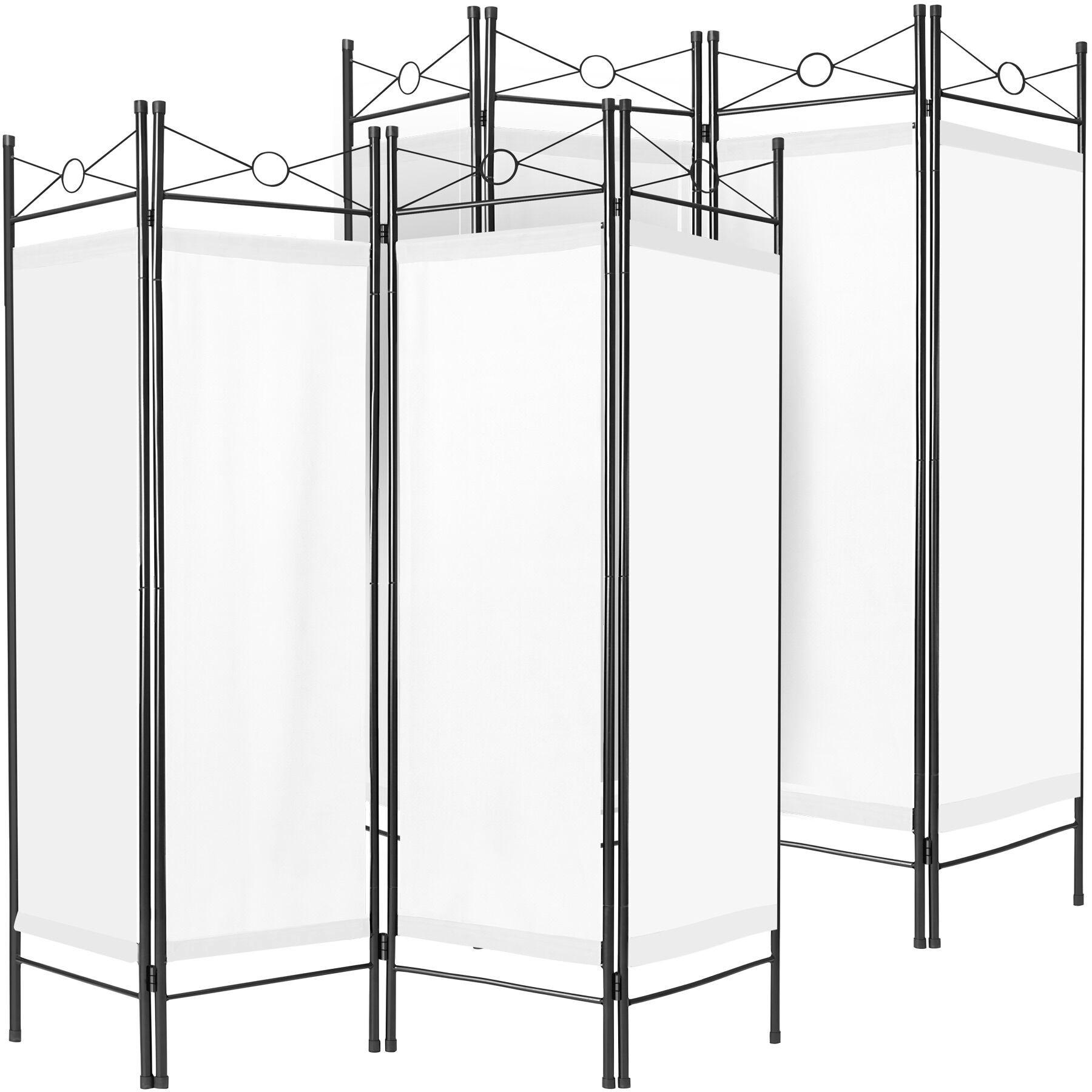 RAUMTEILER 2er Set, 160 x 2,5 x 180 cm, weiß - Weiß, Metall (2.5/180/160cm) - tectake
