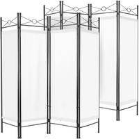 RAUMTEILER 2er Set, 160 x 2,5 x 180 cm, weiß - Weiß, Metall (2.5/180/160cm) - tectake