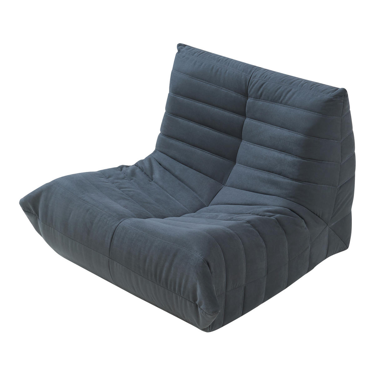 BODENSESSEL Kodsø - Schwarz, Textil (90/75/100cm) - [en.casa]