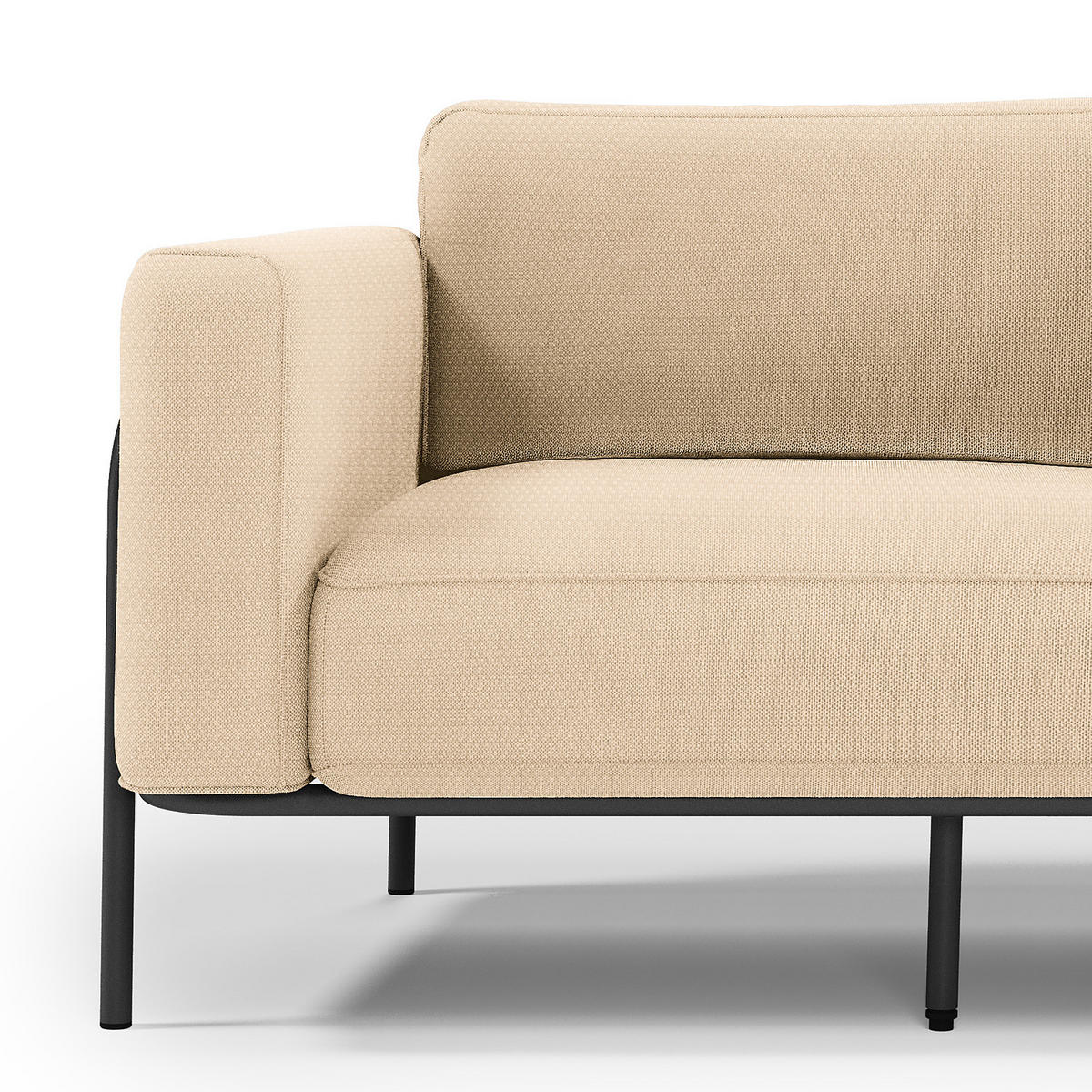 2-SITZER OUTDOOR-SOFA - Beige, Textil/Metall (182/76/88cm) - home24